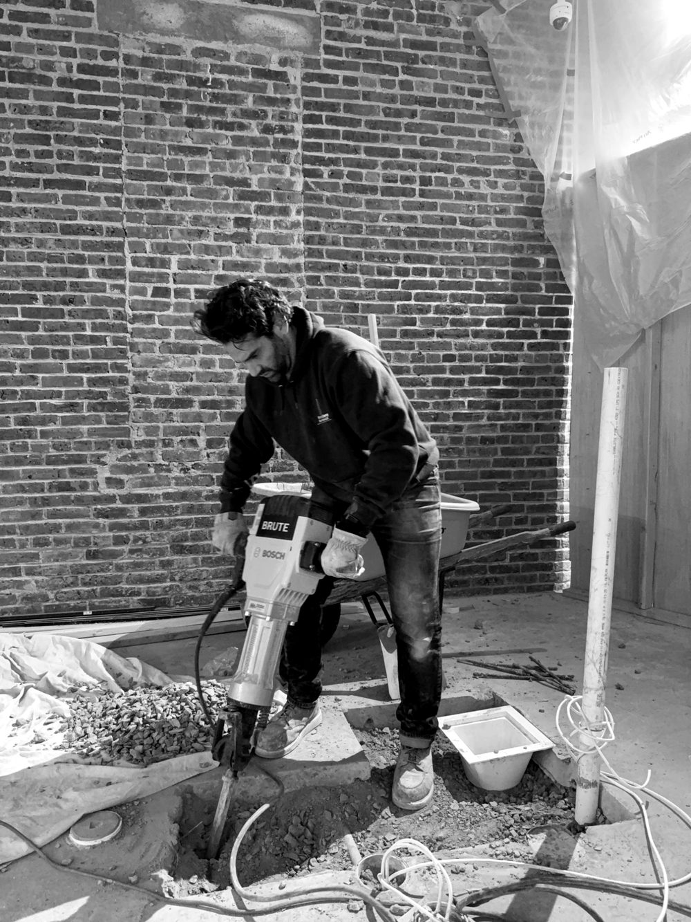 Chris Viola on a restaurant job site